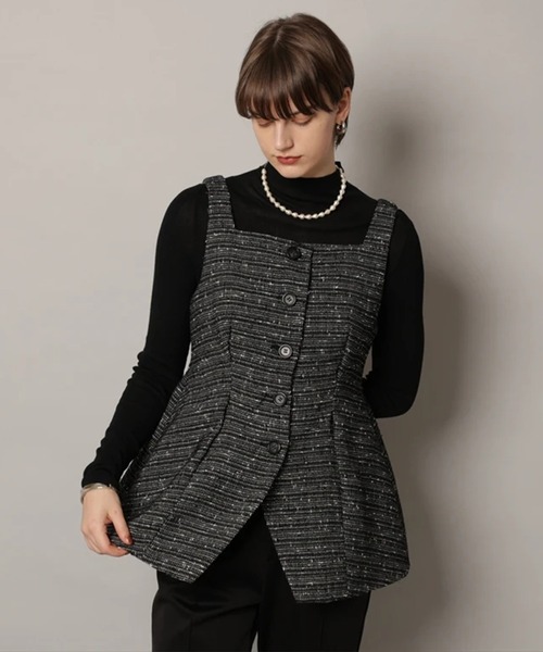 CADUNE（カデュネ）の「スクエアジレ（その他アウター・レディース・ホワイト系その他/ブラック系その他2・38/36）」の5枚目の写真