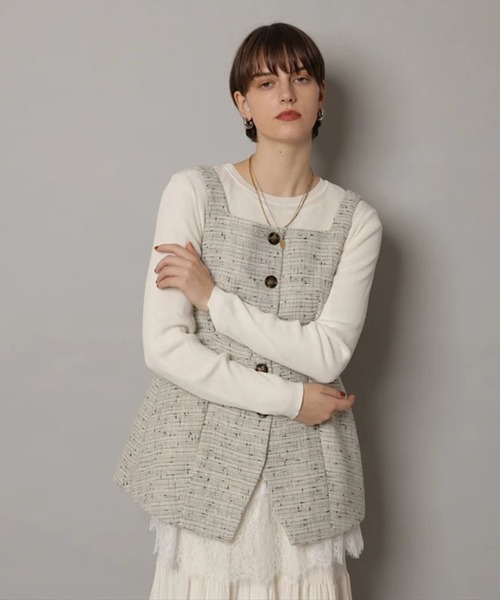 CADUNE（カデュネ）の「スクエアジレ（その他アウター・レディース・ホワイト系その他/ブラック系その他2・38/36）」の12枚目の写真