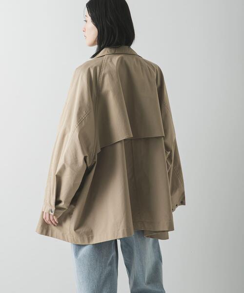 URBAN RESEARCH（アーバンリサーチ）の「スタンドカラーミドル丈トレンチコート（トレンチコート・レディース・ベージュ/ネイビー・36/38）」の6枚目の写真