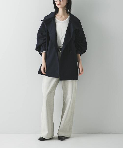 URBAN RESEARCH（アーバンリサーチ）の「スタンドカラーミドル丈トレンチコート（トレンチコート・レディース・ベージュ/ネイビー・36/38）」の15枚目の写真