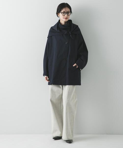 URBAN RESEARCH（アーバンリサーチ）の「スタンドカラーミドル丈トレンチコート（トレンチコート・レディース・ベージュ/ネイビー・36/38）」の20枚目の写真