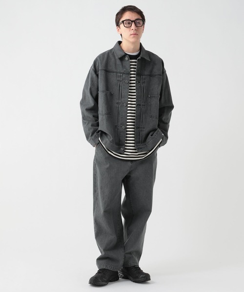 GEORGE'S（ジョージズ）の「デニムワイドパンツ（デニムパンツ・メンズ・ブルー/ブラック・LARGE/MEDIUM）」の4枚目の写真