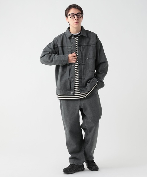 GEORGE'S（ジョージズ）の「デニムワイドパンツ（デニムパンツ・メンズ・ブルー/ブラック・LARGE/MEDIUM）」の5枚目の写真