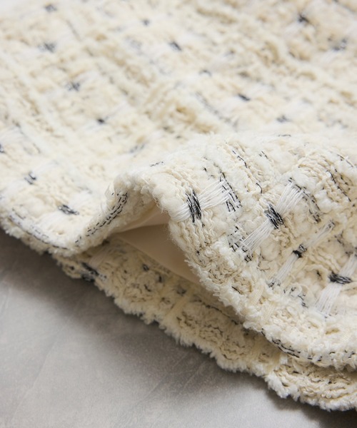 VIS（ビス）の「【WEB限定】ノーカラーツイードジレ（ベスト・レディース・ブラック/オフホワイト・FREE）」の16枚目の写真