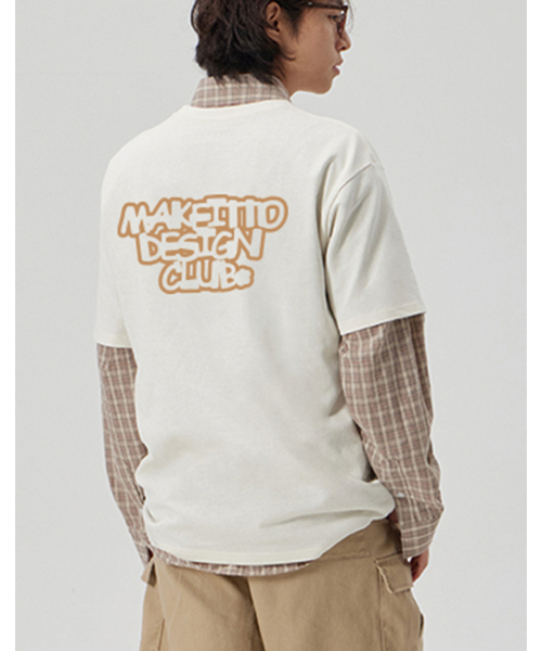 MAKEITTO（メイキット）の「[DESIGN CLUB] CREW NECK TEE_CREAM（Tシャツ/カットソー・メンズ・その他・MEDIUM/LARGE/X-LARGE/XX-LARGE）」の5枚目の写真
