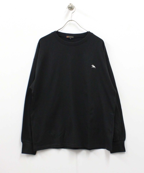 POLOCHAMPS(ポロチャンプス)の「【POLOCHAMPS / ポロチャンプス】ワンポイント 刺繍 ロングTシャツ(Tシャツ/カットソー・メンズ・ネイビー/チャコール/オフホワイト/ブラック/ダークグリーン/杢グレー・M/XL/L)」の8枚目の写真