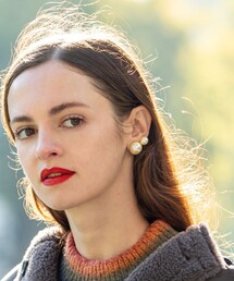 Caline Paris（カリーヌパリ）の「【Caline Paris/カリーヌパリ 】2連パールイヤリング/両耳（イヤリング）」