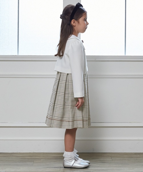 petit main（プティマイン）の「【フォーマル】チェックOP+スカラップ