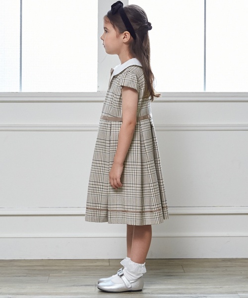 petit main（プティマイン）の「【フォーマル】チェックOP+スカラップ