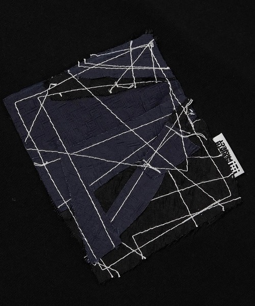 REBIRTH PROJECT（リバースプロジェクト）の「【REBIRTH PROJECT】AIRBACK Handmade Patchwork Tee（BLK/M-3）（Tシャツ/カットソー・メンズ・ブラック・MEDIUM）」の2枚目の写真