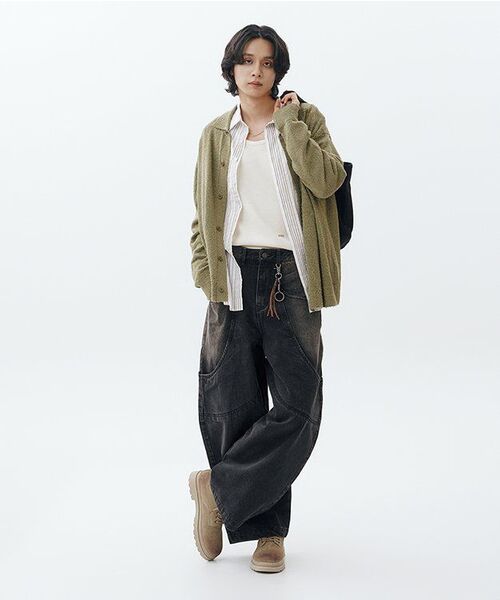 eastserviceshop(イーストサービスショップ)の「ガーデニングデニムワイドパンツ - ブラックブラウン(デニムパンツ・レディース・ブラック・FREE)」の8枚目の写真