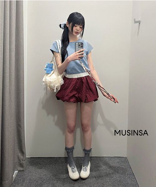 LARTIGENT(ラーティゼン)の「L17 BALLOON SKIRT(WINE)(スカート・レディース・その他・FREE)」の7枚目の写真