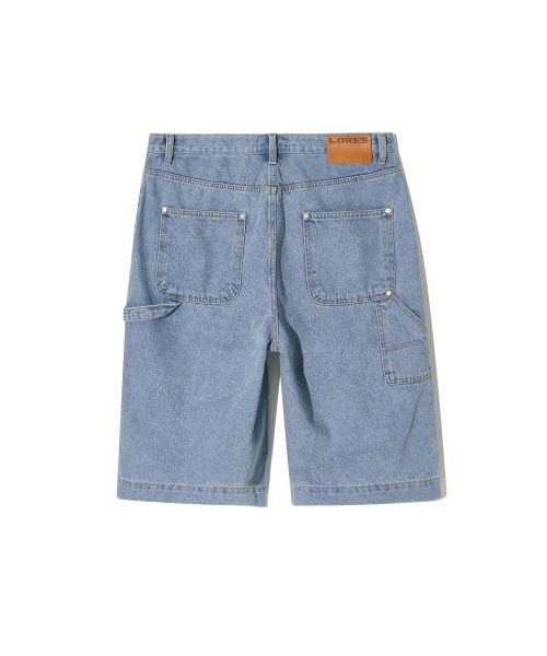 LORES(ロアス)の「Double Knee Denim Shorts - Light Blue(デニムパンツ・レディース・その他・S/M/L)」の2枚目の写真