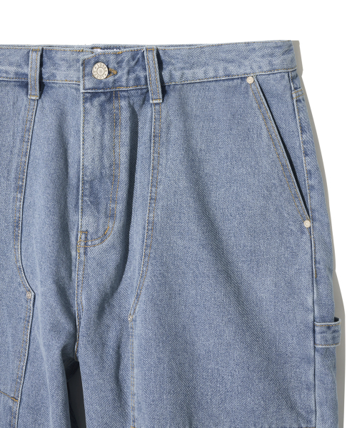 LORES(ロアス)の「Double Knee Denim Shorts - Light Blue(デニムパンツ・レディース・その他・S/M/L)」の3枚目の写真