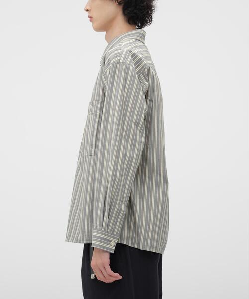 MHL.(エムエイチエル)の「PYJAMA STRIPE COTTON SHIRT(シャツ/ブラウス・メンズ・グレー・LARGE/MEDIUM/SMALL)」の12枚目の写真