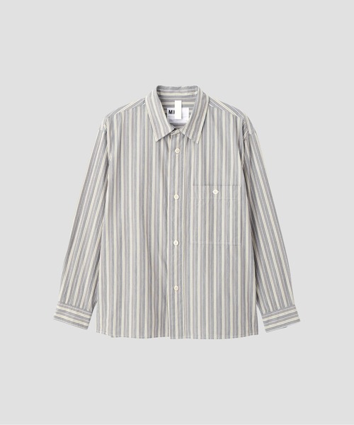 MHL.（エムエイチエル）の「PYJAMA STRIPE COTTON SHIRT（シャツ/ブラウス・メンズ・グレー・LARGE/MEDIUM/SMALL）」の6枚目の写真