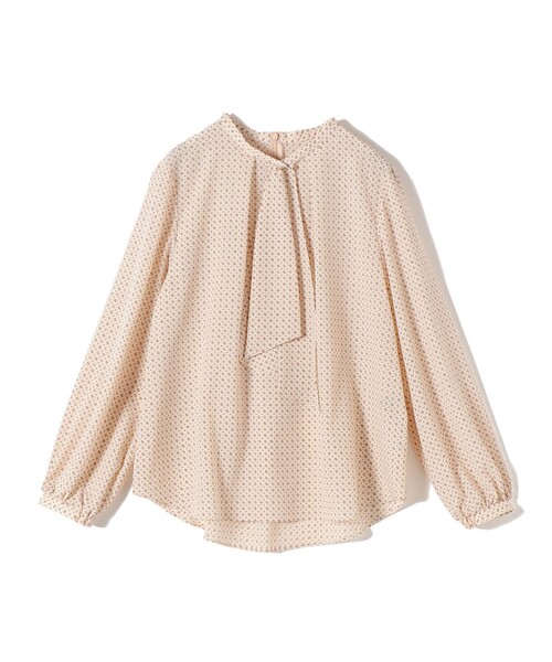 SHIPS(シップス)の「〈手洗い可能〉プリント タイ 長袖 ブラウス(シャツ/ブラウス・レディース・ネイビー/ベージュ系その他/オフホワイト・ONE SIZE)」の19枚目の写真