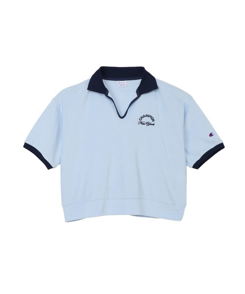 Champion(チャンピオン)の「【Champion/チャンピオン】レディース スキッパーシャツ(シャツ/ブラウス・レディース・ダークブラウン/ダークネイビー/アイボリー系/ライトブルー・LARGE/MEDIUM)」の1枚目の写真