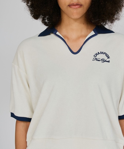 Champion(チャンピオン)の「【Champion/チャンピオン】レディース スキッパーシャツ(シャツ/ブラウス・レディース・ダークブラウン/ダークネイビー/アイボリー系/ライトブルー・LARGE/MEDIUM)」の5枚目の写真