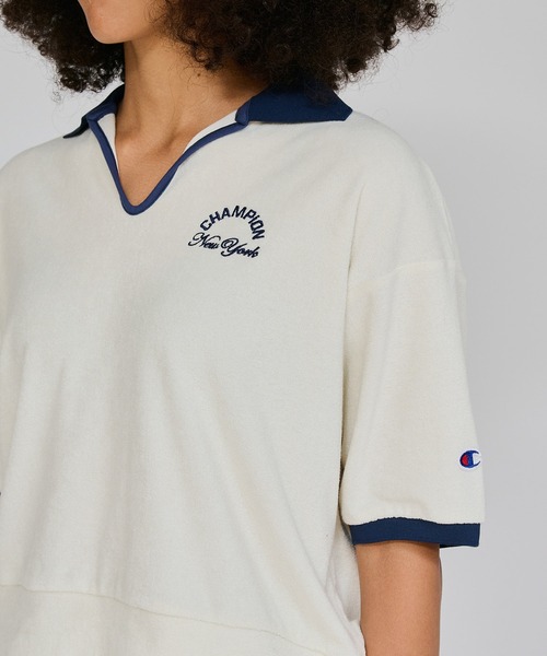 Champion(チャンピオン)の「【Champion/チャンピオン】レディース スキッパーシャツ(シャツ/ブラウス・レディース・ダークブラウン/ダークネイビー/アイボリー系/ライトブルー・LARGE/MEDIUM)」の6枚目の写真