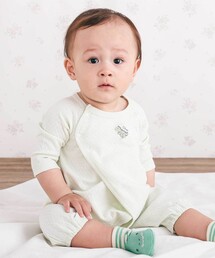 SLAP SLIP BABY（スラップスリップベビー）の「アニマルクマウサギ恐竜刺しゅう接結インナー2WAYオールベビー(50~70cm)（肌着）」