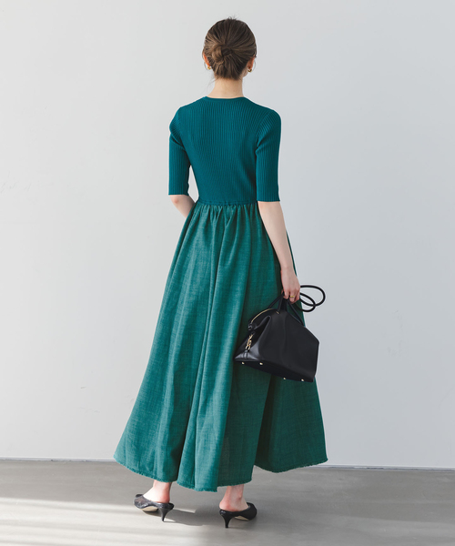 Noble(ノーブル)の「【洗える】フロントジップドッキングワンピース(ワンピース・レディース・チャコールグレー/キャメル/ライトグリーン・36/38)」の18枚目の写真