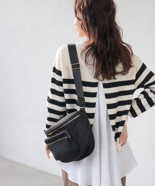 Bou Jeloud（ブージュルード）の「ドットメッシュボディバッグ（ボディバッグ/ウエストポーチ・レディース・ブラック・ONESIZE）」の7枚目の写真