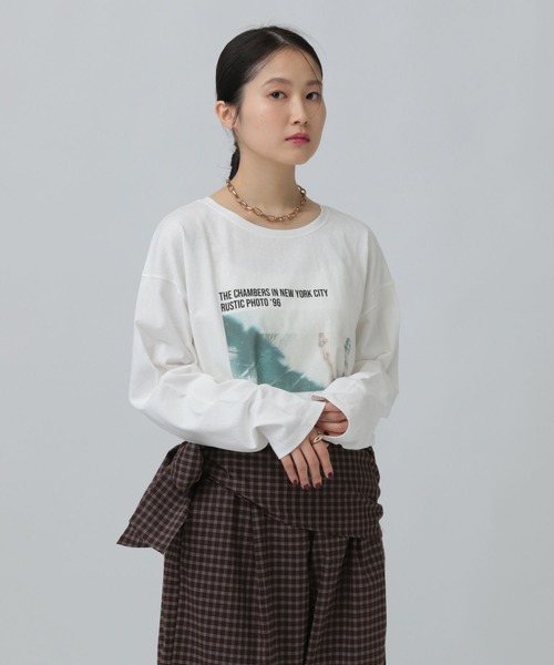 LEPSIM(レプシィム)の「アソートグラフィックロンT 639436(Tシャツ/カットソー・レディース・ホワイト/オフホワイト・FREE)」の3枚目の写真