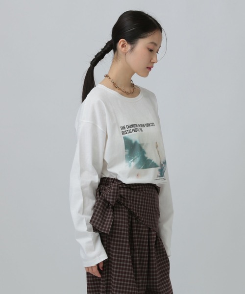 LEPSIM(レプシィム)の「アソートグラフィックロンT 639436(Tシャツ/カットソー・レディース・ホワイト/オフホワイト・FREE)」の4枚目の写真