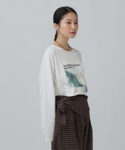 LEPSIM(レプシィム)の「アソートグラフィックロンT 639436(Tシャツ/カットソー・レディース・ホワイト/オフホワイト・FREE)」の5枚目の写真