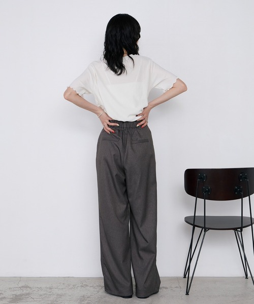 forksy.(フォルクシー)の「【forksy.】楊柳 シャーリング メロートップス / UVカット(Tシャツ/カットソー・レディース・ライトブルー/アイボリー/ブラック/ブラウン/ピンク・FREE)」の20枚目の写真