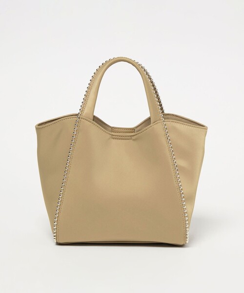 BEAUTY&YOUTH UNITED ARROWS(ビューティーアンドユースユナイテッドアローズ)の「ナイロン ボールチェーン ミドル 2WAY トートバッグ はっ水(トートバッグ・レディース・ブラック/ベージュ・FREE)」の10枚目の写真