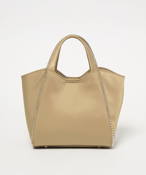 BEAUTY&YOUTH UNITED ARROWS(ビューティーアンドユースユナイテッドアローズ)の「ナイロン ボールチェーン ミドル 2WAY トートバッグ はっ水(トートバッグ・レディース・ブラック/ベージュ・FREE)」の13枚目の写真