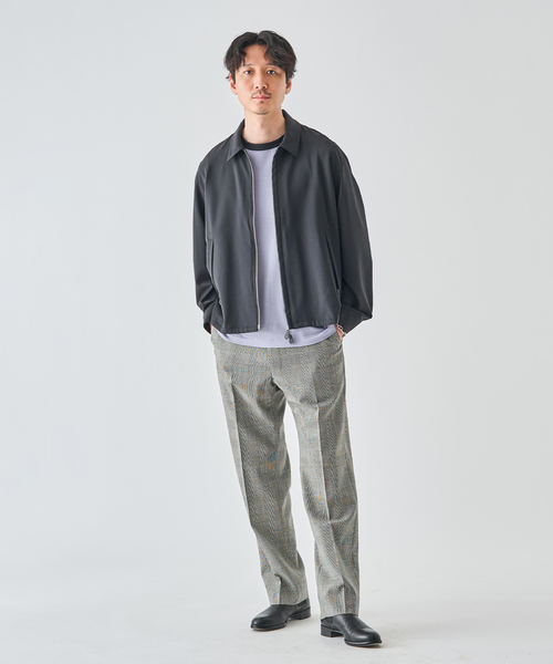 EDIFICE（エディフィス）の「LEATHER-TRIMMED シャツ ジャケット（その他アウター・メンズ・ベージュ/ブラック/カーキ・MEDIUM/LARGE）」の4枚目の写真