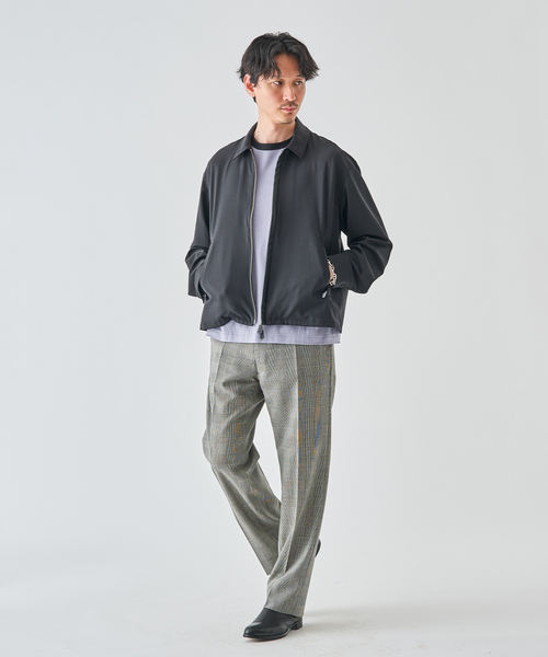 EDIFICE（エディフィス）の「LEATHER-TRIMMED シャツ ジャケット（その他アウター・メンズ・ベージュ/ブラック/カーキ・MEDIUM/LARGE）」の5枚目の写真