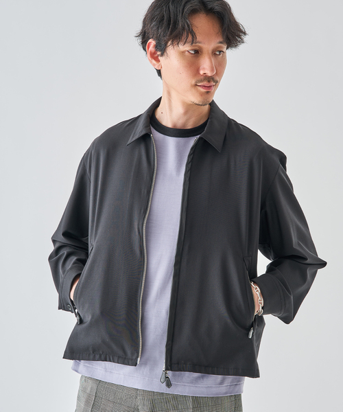 EDIFICE（エディフィス）の「LEATHER-TRIMMED シャツ ジャケット（その他アウター・メンズ・ベージュ/ブラック/カーキ・MEDIUM/LARGE）」の6枚目の写真