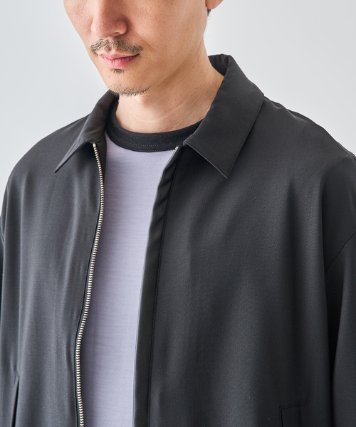 EDIFICE（エディフィス）の「LEATHER-TRIMMED シャツ ジャケット（その他アウター・メンズ・ベージュ/ブラック/カーキ・MEDIUM/LARGE）」の9枚目の写真