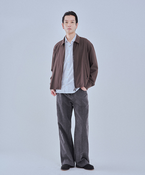 EDIFICE（エディフィス）の「LEATHER-TRIMMED シャツ ジャケット（その他アウター・メンズ・ベージュ/ブラック/カーキ・MEDIUM/LARGE）」の11枚目の写真