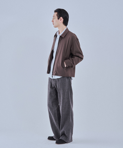 EDIFICE（エディフィス）の「LEATHER-TRIMMED シャツ ジャケット（その他アウター・メンズ・ベージュ/ブラック/カーキ・MEDIUM/LARGE）」の12枚目の写真