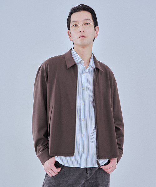 EDIFICE（エディフィス）の「LEATHER-TRIMMED シャツ ジャケット（その他アウター・メンズ・ベージュ/ブラック/カーキ・MEDIUM/LARGE）」の13枚目の写真