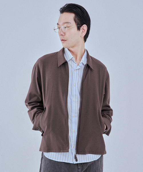 EDIFICE（エディフィス）の「LEATHER-TRIMMED シャツ ジャケット（その他アウター・メンズ・ベージュ/ブラック/カーキ・MEDIUM/LARGE）」の14枚目の写真