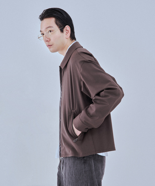 EDIFICE（エディフィス）の「LEATHER-TRIMMED シャツ ジャケット（その他アウター・メンズ・ベージュ/ブラック/カーキ・MEDIUM/LARGE）」の15枚目の写真