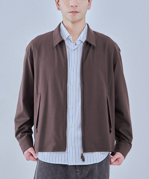 EDIFICE（エディフィス）の「LEATHER-TRIMMED シャツ ジャケット（その他アウター・メンズ・ベージュ/ブラック/カーキ・MEDIUM/LARGE）」の17枚目の写真