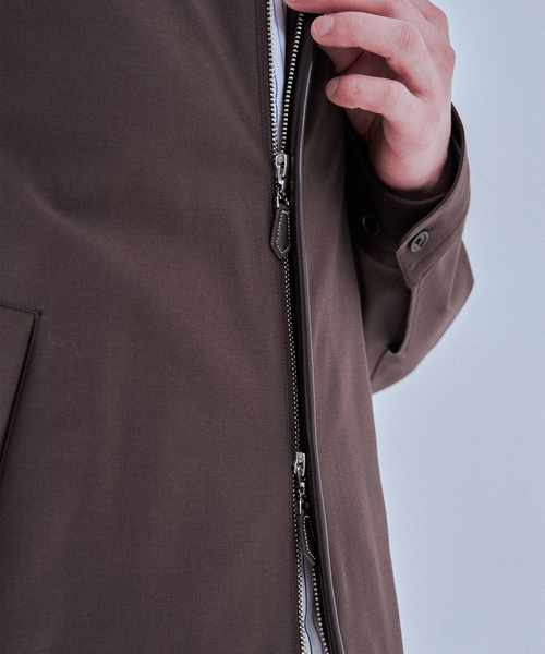 EDIFICE（エディフィス）の「LEATHER-TRIMMED シャツ ジャケット（その他アウター・メンズ・ベージュ/ブラック/カーキ・MEDIUM/LARGE）」の19枚目の写真