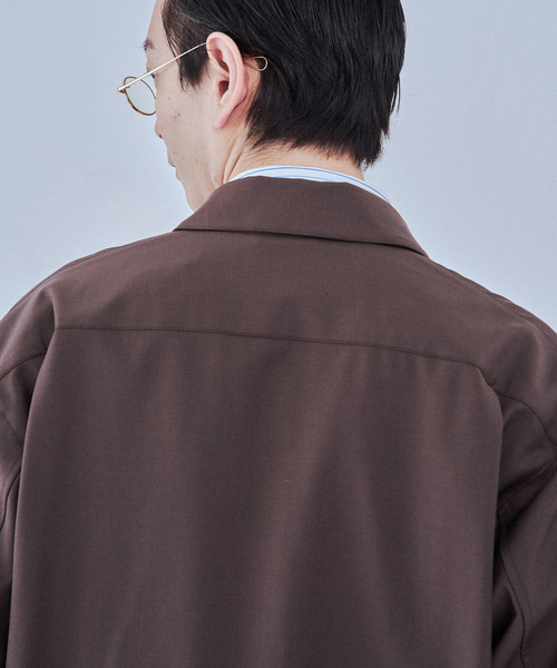 EDIFICE（エディフィス）の「LEATHER-TRIMMED シャツ ジャケット（その他アウター・メンズ・ベージュ/ブラック/カーキ・MEDIUM/LARGE）」の21枚目の写真