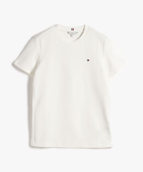 TOMMY HILFIGER（トミーヒルフィガー）の「インターロッククルーネックショートスリーブTシャツ（Tシャツ/カットソー・レディース・ホワイト/マルチ・MEDIUM/SMALL/X-SMALL/LARGE）」の11枚目の写真