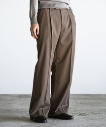 WYM LIDNM | TECH WOOL GABARDINE STRAIGHT SLACKS 【SET-UP】(スラックス)