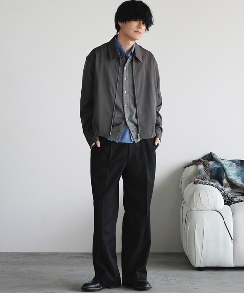 TECH WOOL GABARDINE STRAIGHT SLACKS 【SET-UP】（スラックス）｜WYM