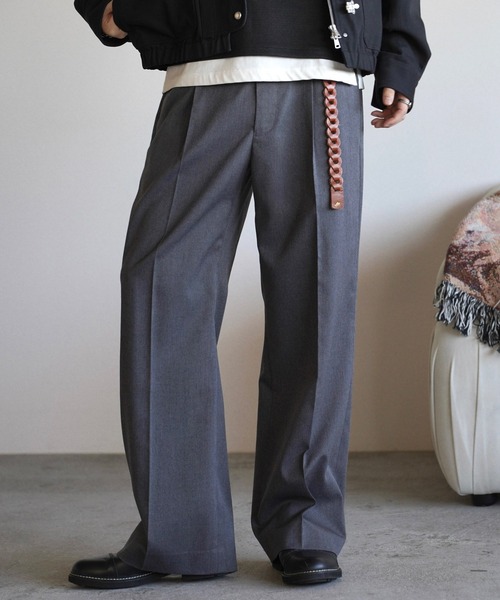 WYM LIDNM（ウィム バイ リドム）の「TECH WOOL GABARDINE STRAIGHT SLACKS 【SET-UP】（スラックス・メンズ・ブラウン/ダークグレー/チャコール/ブラック・XS/S/M/L）」の16枚目の写真