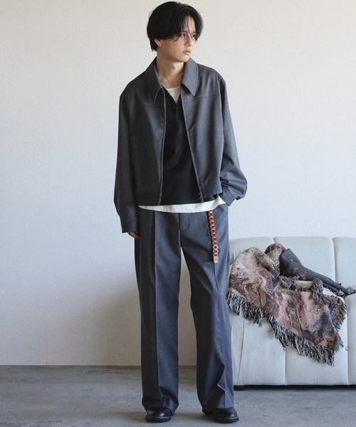 WYM LIDNM（ウィム バイ リドム）の「TECH WOOL GABARDINE STRAIGHT SLACKS 【SET-UP】（スラックス・メンズ・ブラウン/ダークグレー/チャコール/ブラック・XS/S/M/L）」の15枚目の写真